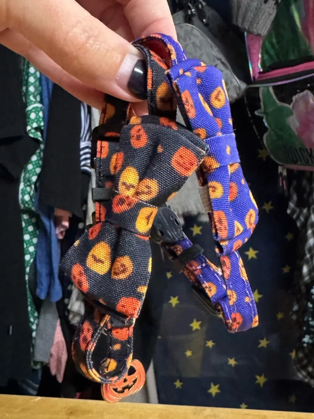 2 Halloween Pumpkin Cat Collars